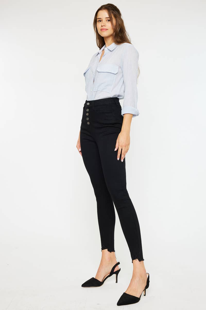 KANCAN BUTTON DOWN BLACK JEANS