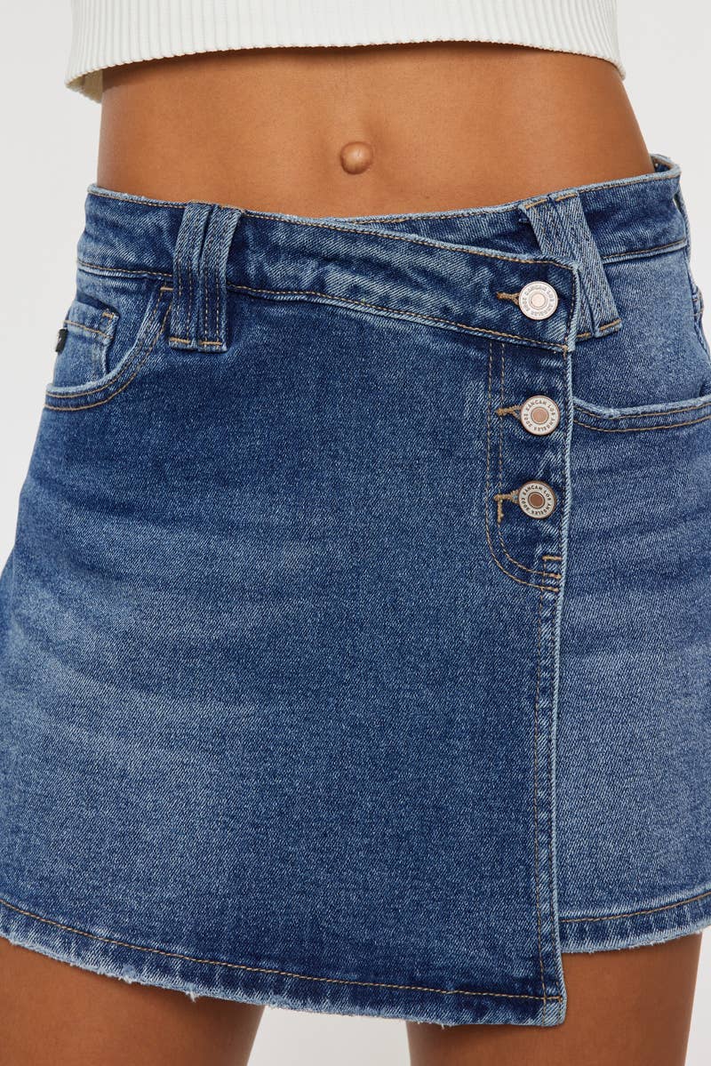 KANCAN CROSS OVER DENIM SKORT