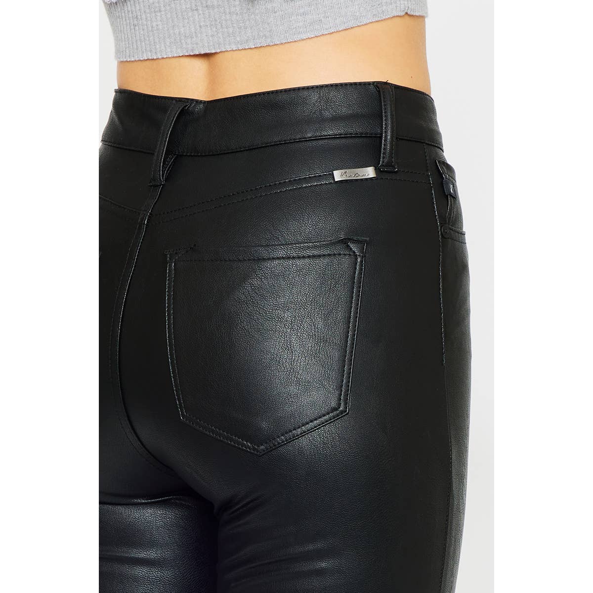 KANCAN LEATHER BOOTCUT JEANS