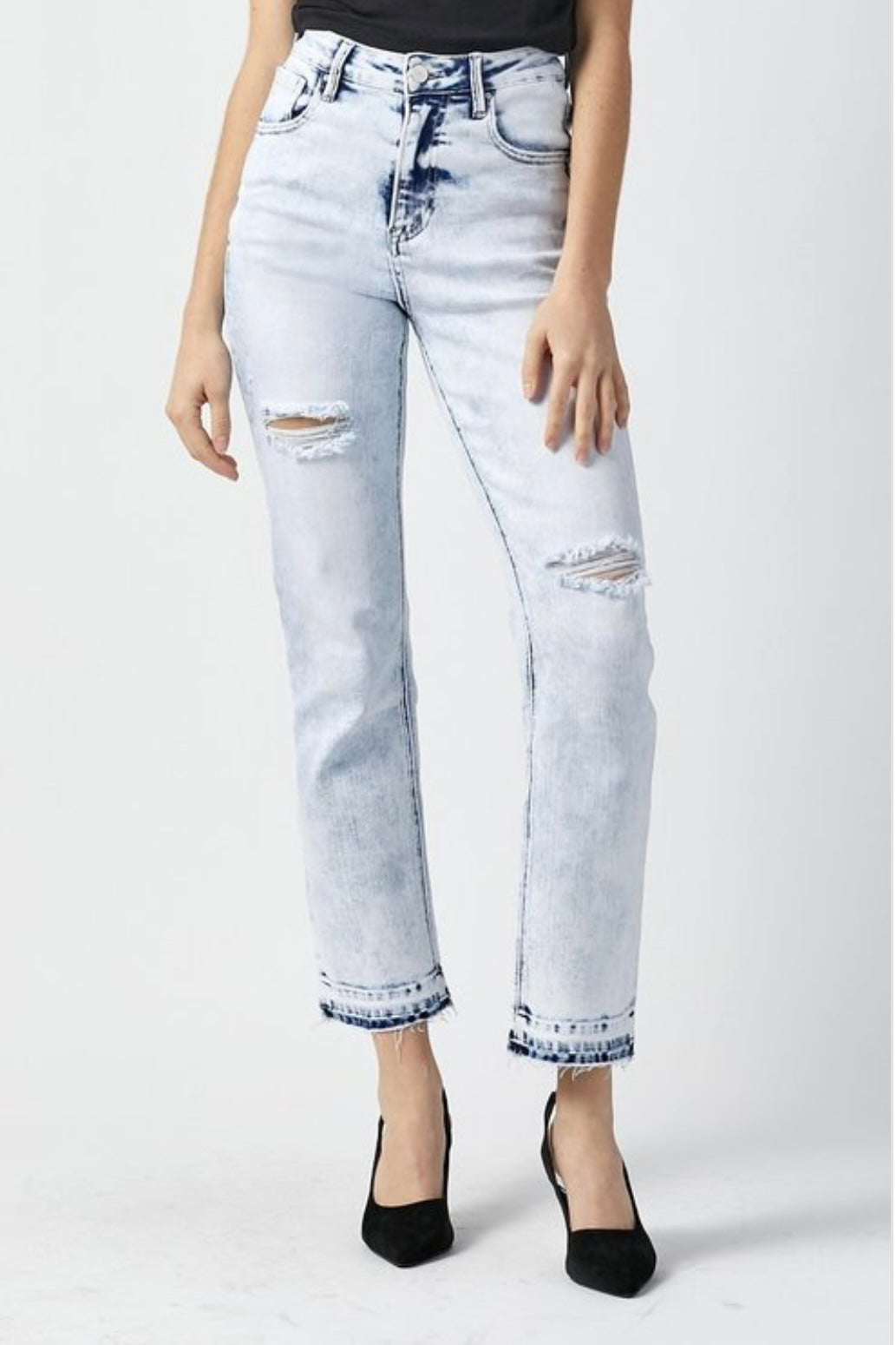 RISEN HIGH RISE CROP JEANS