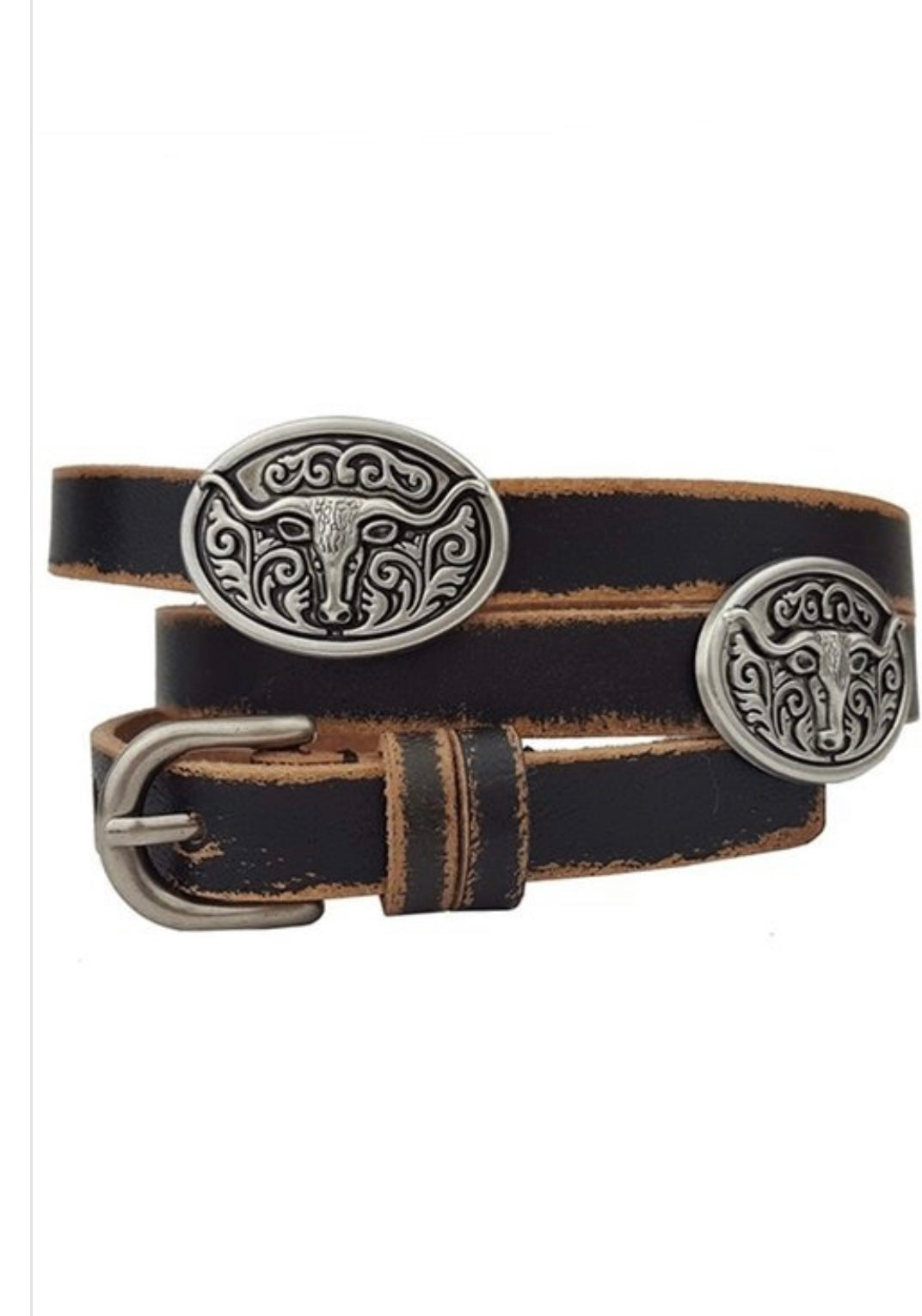 WESTERN LONG HORN CONCHO BELT