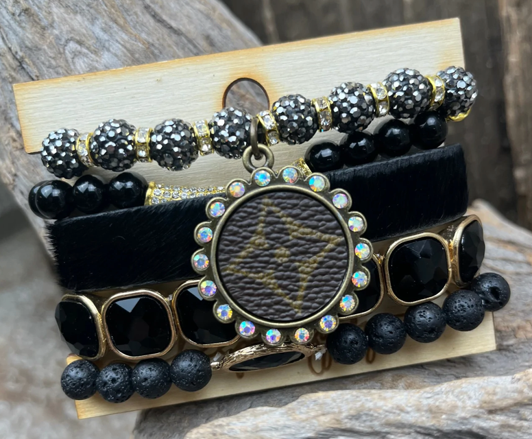 UPCYCLED LV BLK BRACELET PACK