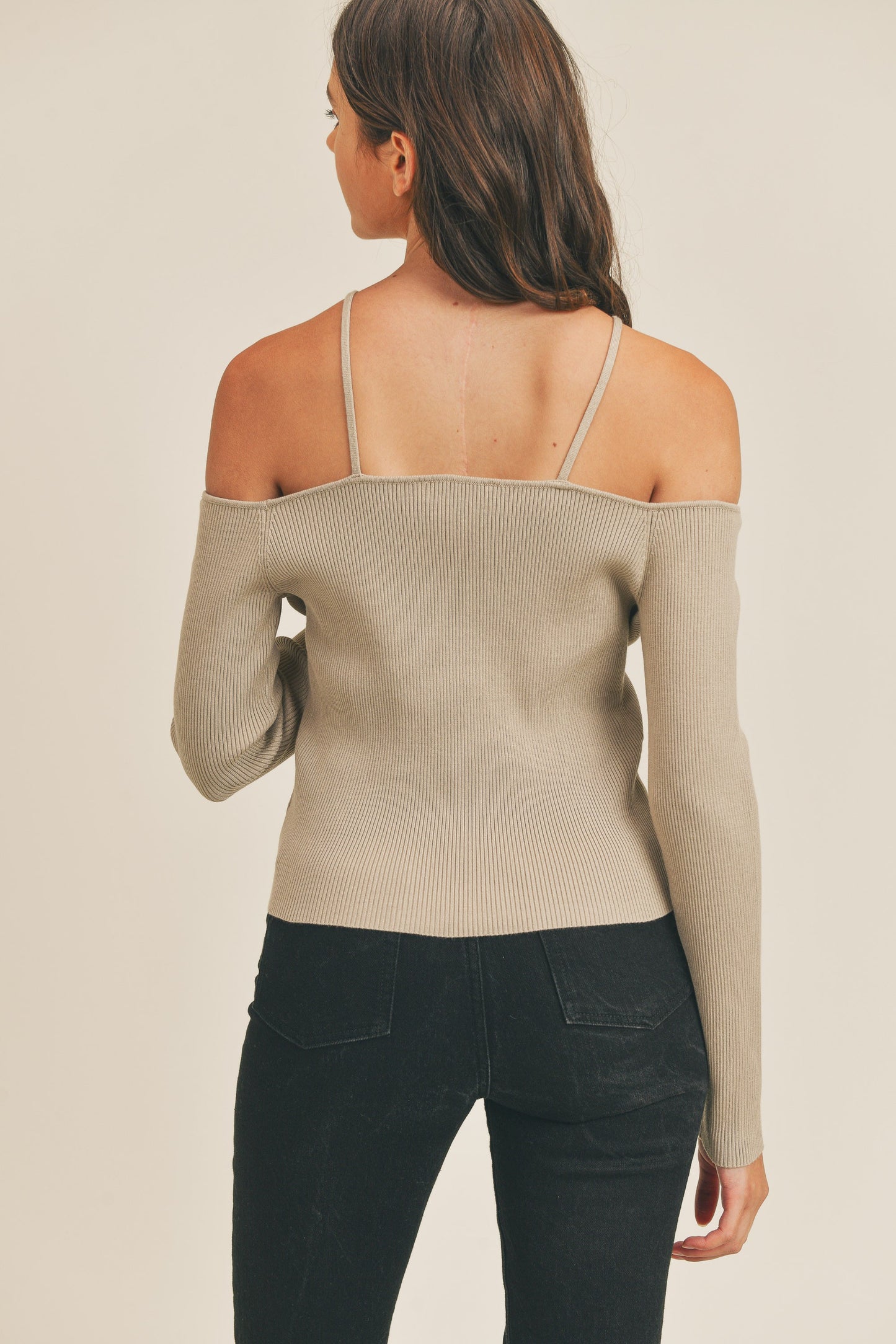 THE COLD SHOULDER SWEATER