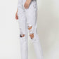 VERVET SUPER HIGH RISE DISTRESSED FRAYED HEM MOM JEANS