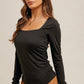 BACK IN BLACK LONG SLEEVE TOP