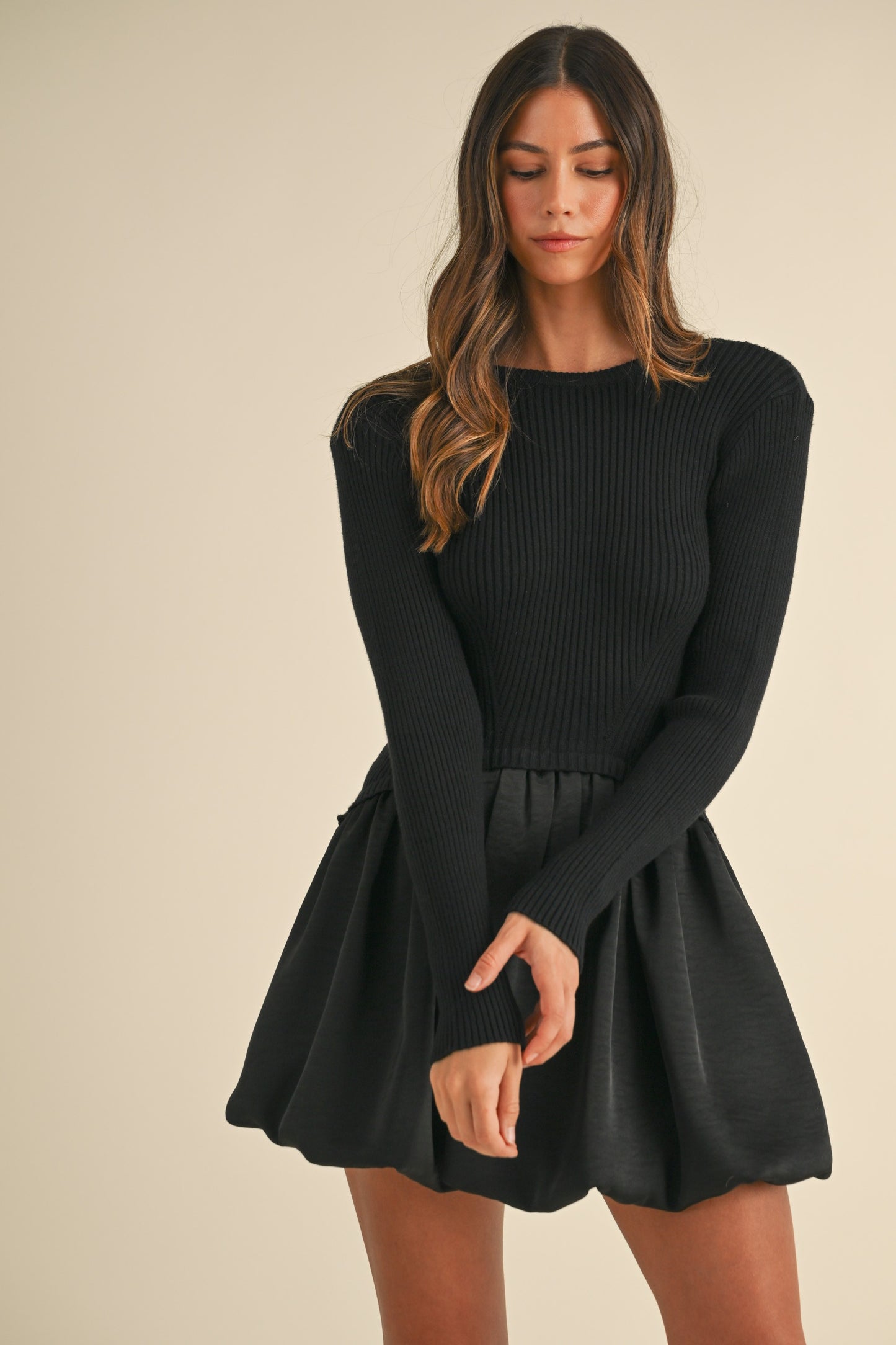 BUBBLES MINI SWEATER DRESS