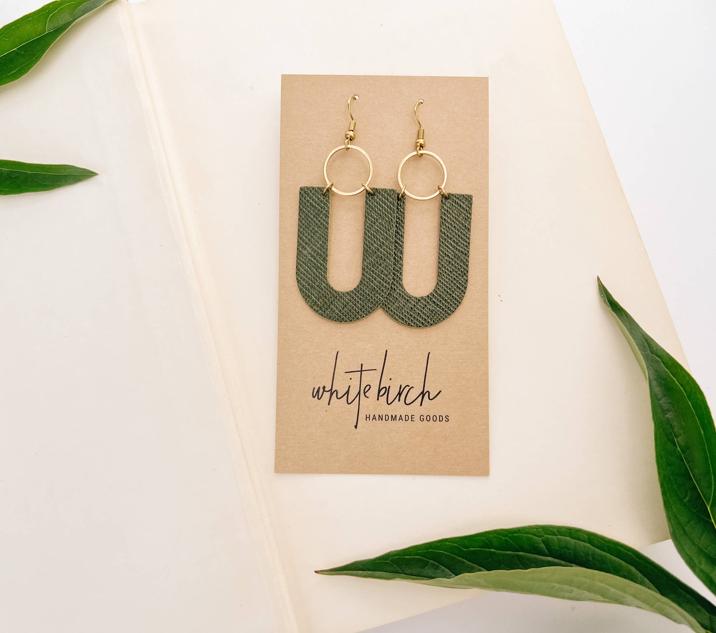 U-SHAPED LEATHER EARRINGS