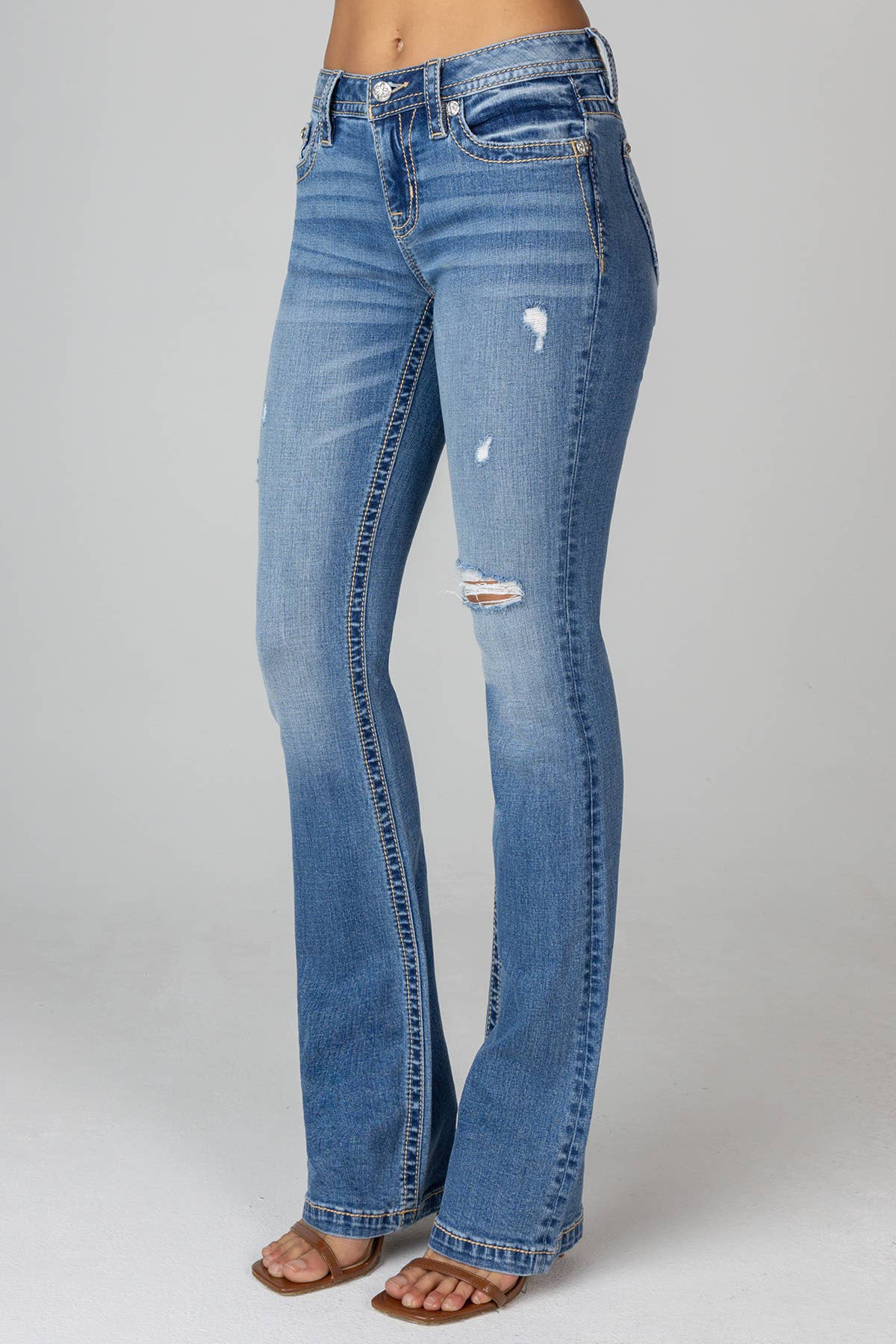MISS ME MID-RISE BOOTCUT DISTRESSED JEAN