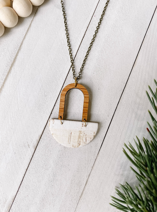 WHITE BIRCH WOOD NECKLACE