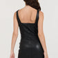 HEARTS ON FIRE LEATHER ZIP-UP DRESS