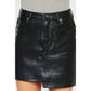 KANCAN FAUX LEATHER MINI SKIRT