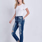 ARTEMIS VINTAGE HIGH RISE STRETCH STRAIGHT WITH SINGLE CUFF JEANS