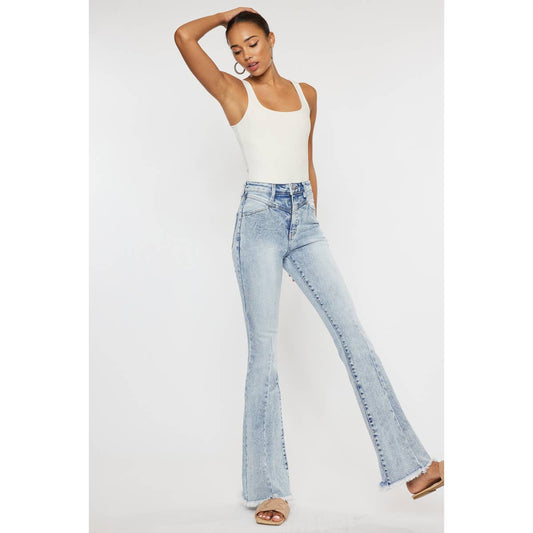 KANCAN LIGHT WASH FLARE JEAN