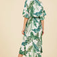 RAINFOREST LEAF PRINT SCRUNCHED COVERUP