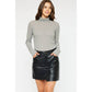 KANCAN FAUX LEATHER MINI SKIRT