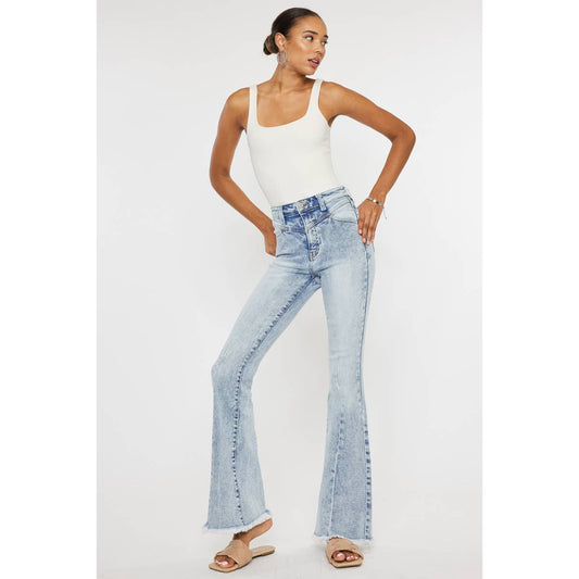 KANCAN LIGHT WASH FLARE JEAN